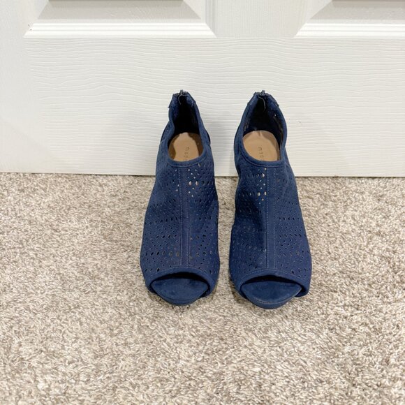 Madden Girl Kirby Navy Cut Out Open Toe Heels - Picture 2 of 5